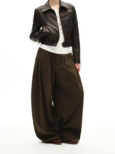 MADWITCH | Retro Melanoid Pleated Balloon Wide Leg Pants Slack and Draping