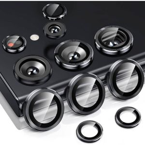 9D Camera Protector Glass For Samsung Galaxy S23 Plus Ultra Full Cover Lens Metal Protector Ring Camera Film
