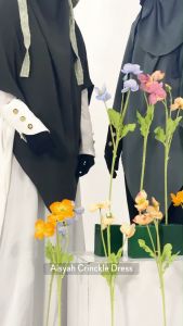 Nusseyba Activewear - Aisyah Dress - Abaya Muslim Syari - Gamis Basic Wanita - Gamis Abaya Haji & Umroh / Umrah