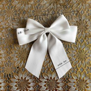 White Adorable Young Adult Bow Tie Brooch Dress Accessories Simple Easiest for Match Ribbon Bowknot Pin Female Spring and Summer