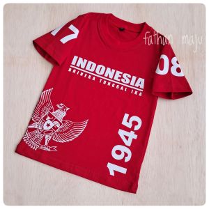Kaos Anak Kemerdekaan 17 Agustus Merah Laki Perempuan