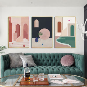 Living Room Decorative Painting Sofa Background Wall Modern Minimalist Morandi Color Hanging Painting Bedroom Bedside Painting Abstract Mural