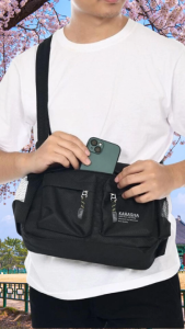 Tas dada tactical army pelindung dada casual trendy cowok keren waterproof tahan air