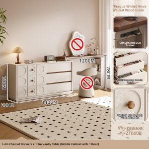 ZUNTONGGE | Slim L-shaped Storage Vanity 30cm