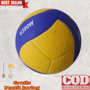Bola voli premium mikasa v300w bintik volley ball empuk proliga