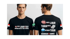 BAJU KAOS DISTRO OTAK MINTA LIBUR TUBUH MINTA TIDUR