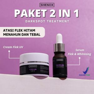 Paket Perawatan Flek Hitam Dan Bekas Jerawat Paling Ampuh 2 In 1 Shenox Skincare Bpom Cream Dan Serum.