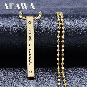 Jewish Hexagram Stainless Steel Chain Necklace Star of David Israel Necklaces Mezuzah Religion Amulet Jewelry collier NXHA194S02