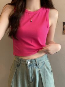 Áo Vest Ngắn Mỏng Phù Hợp Với Mỹ Cho Nữ Mùa Hè Ngoài Trời Mặc Áo Thun Độc Đáo Hấp Dẫn Hàng Đầu Cho Các Nhân Vật Nhỏ