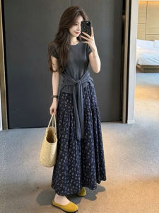 SENWA | Stylish Korean Womens Two-Piece Flower Dress Set