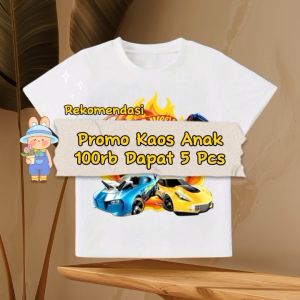 Paket Kaos Anak Lengan Pendek 5 pcs Tema Natal Usia 1-8 Tahun Laki Laki dan Perempuan Bahan Katun Combed 30S