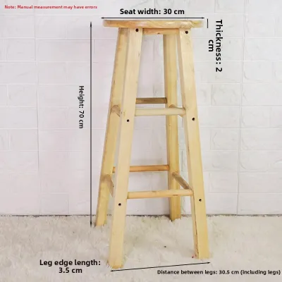 Real Wood High Stool Round Stool Bar Chair Home Use