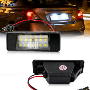 2pcs LED License Plate Lights for Nissan Qashqai J11 Primera P12 Pathfinder R51 X-Trail T31 Juke F15 Micra Versa Infiniti Q50