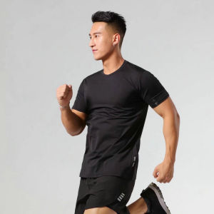 Quick Dry Fitted Lightweight Short Sleeve round Neck Mens T-Shirt Breathable Moisture Wicking Sport Training Fitness Running Top