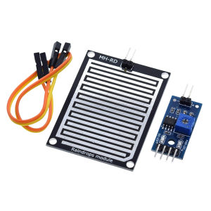ชิ้นส่วนวงจรไฟฟ้าเซ็นเซอร์ฝนหยดความชื้น3.3V-5V LM393สำหรับโครงการระบบตรวจจับน้ำและระบบอัตโนมัติ Arduino