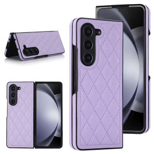 szhaiyu | Luxury Rhombus Quilted Leather Phone Case For Samsung Galaxy Z Fold 8 7 6 5 4 Ultra Anti-Scratch Protective Cover