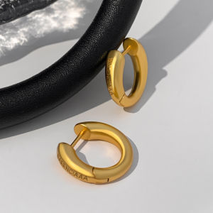 New Simple Round Circle Gold Plated Hoop Earrings For Women Korean Fashion Earrings Jewelry Accessories