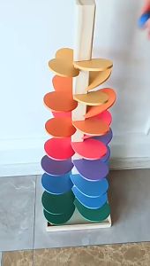 Đồ Chơi Tháp Gỗ Cầu Vồng Âm Nhạc - Đồ Chơi Thả Bi Cho Bé Yêu - Đồ chơi Montessori 0-3