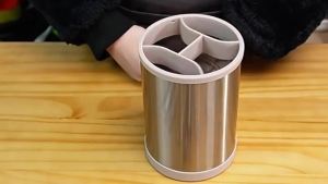 360° Rotating Utensil Holder Stainless Steel Cutlery Drainer Chopstick Spoon Fork Tableware Kitchen Storage Bucket