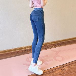 High-Waist Fitness Pants Womens Spicy Girl Yoga Jeans Tight Sports Pants Summer Season High Elasticity Moisture Wicking Quick Dry Butt Lifting