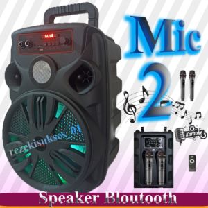DUO MIC SIAP DUET... SPEAKER BLOUTOOTH BESAR DUA MIC SIAP DUET /SALON BLOTOOTH KARAOKE UKURAN JUMBO
