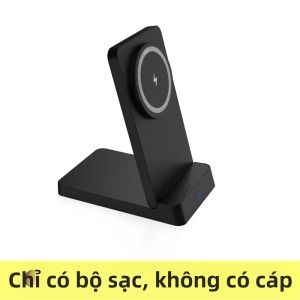 Sạc Không Dây Từ Tính Gấp Gọn Cho Magsafe iPhone 17/16/15/14/13/12 Pro Max Samsung - Trạm Sạc Nhanh Với Cổng Kết Nối Type-C