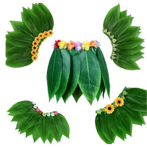 Hula Skirt Childrens Outdoor Dance Party Performance Hawaiian Leaf Skirt Parent-Child Activity Gymnastics Fitness Fan Goods