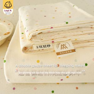 Nanjiren | Bộ Drap Không Toàn Cotton Hai Lớp Giường Đơn Mùa Hè