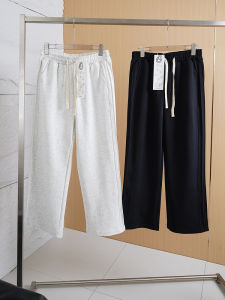 Comfortable Knitted Straight Leg Casual Pants Mens Loose Fit Spring Summer Pure Color Skin-friendly Fabric Youth Fashion