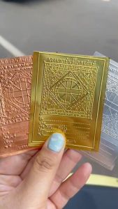 แผ่นดวงโภคทรัพย์ แผ่นดวง แผ่นทอง เงิน นาค 2.5 x 3.5 นิ้ว แผ่นดวงมหายันต์ แผ่นดวง แผ่นยันต์ แผ่นหล่อพระ แผ่นทองเหลือง แผ่นเงิน สร้างฐานพระ