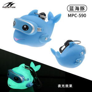 KEEP DIVING | 1Pcs Diving Mouthpiece Dust Cap Luminous Cartoon Dolphin Dustproof Cover Regulator Holder With Clip Octopus 2nd Stage Protective