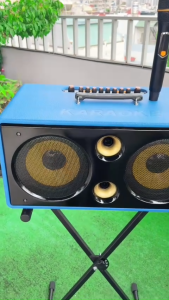 Loa Karaoke Xách Tay DK38 – 6 Đường Tiếng Công Suất 500W 2 Bass 20cm 2 Trung 2 Treble Kết Nối Đầy Đủ  2 Micro Không Dây Loa Di Động Hát Karaoke Gia Đình và Sự Kiện