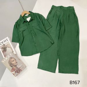 [FREESHIP] 40-70kg Bộ đũi nữ bộ đũi tơ xước áo tay ngắn quần dài thiết kế 2 túi áo