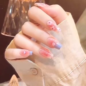 Set 24 móng tay giả dài đính đá - R610 - sang trọng dễ thương cho nữ - Kèm keo dán móng CÓ ẢNH SP THẬT - 🌷 MUA 2 TẶNG 1 DŨA MÓNG🌷