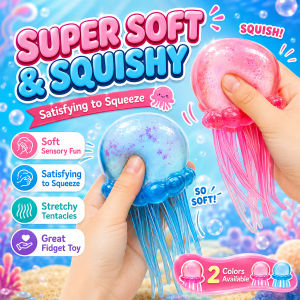 Jellyfish Sensory Fidget Toy Jellyfish Squishy Stress Relief Toy Squishy Stress Ball For Kids Adult