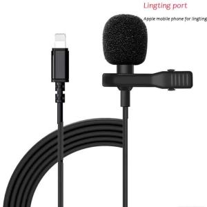 1.5m Mini Portable Lavalier Microphone Condenser Clip-on Lapel Mic Wired 3.5mm Type-C Microfon For Phone for Laptop PC