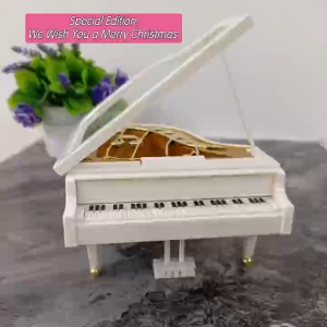 [MSIA SHIP] EXCLUSIVE SONGS White Modern Piano Music Box Collections Souvenir Love Mothers Day Fathers Day Teachers Day Anniversary Wedding Birthday Valentine Christmas Farewell Gifts Exchange Birthday Song Gift for Music Lover Musical
