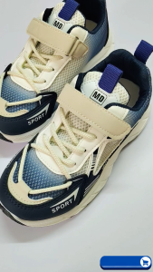 GRACE | Kids Boys Sports Shoes Breathable Mesh Anti-Slip Sole Sneakers Velcro Strap Lightweight Comfortable Size 33-38