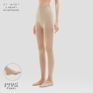 ถุงน่องผ้าไหมเนื้อนุ่มแบบไร้ตะเข็บสำหรับผู้หญิง ฤดูใบไม้ร่วง/ฤดูหนาว ถุงน่องเนื้อเนียนนุ่ม สีผิว ถุงเท้าแบบสวมสูง เอวกลาง