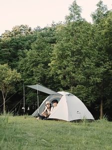 Naturehike Camping Ultralight Tent Cloud River 2-3 Person Outdoor Portable Double Layer Dome Rain and Sun Protection Hiking Tent Waterproof PU 2000mm - Yunchuan