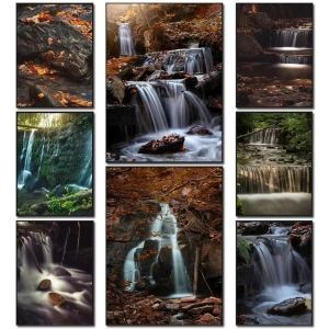 Waterfall Forest Landscape Jigsaw Puzzle 500/1000/1200/2000PCS Paper Puzzle Nature Scene Relaxing Game Home Decor Gift