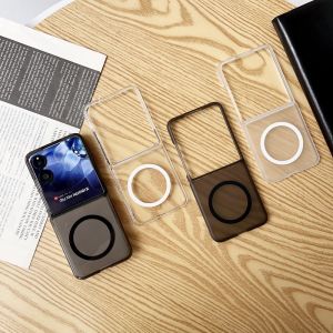 Seemshuang Ultra-Thin Frosted Magnetic Absorption Phone Case for Xiaomi Mix Flip2 Fold4 Wireless Charging Compatible Creative Hard Shell