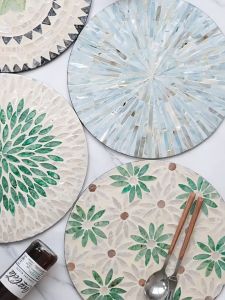 เปลือกสำหรับแผ่นรองอาหาร แผ่นรองจาน และเสื่อจัดงานแต่งงาน อุปกรณ์การถ่ายภาพ