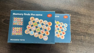 ของมาใหม่！montessoriเกมฝึกความจำ เกมส์จับคู่ลายเดียวกัน ฝึกสมาธิเด็ก เกมการศึกษาหมากรุก memory game