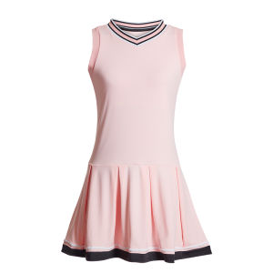 Pathfinder Sports Summer New Arrival Childrens Pink Tennis Skirt Exercise Skirt Dress Badminton Skirt Set Quick-Drying