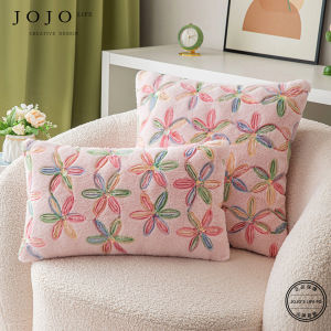JOJOS L. PD.Lamp. Embroidered Cushion Cover Living Room Sofa Backrest Pillow Case Square Shape PP Cotton Filling Universal Use