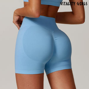 Quần Short Thể Thao Cao Cấp Vitality Bé Gáis Cho Nữ Mùa Hè 2024 Quần Tập Yoga Không Đường May Cạp Cao Quần Short Nâng Mông