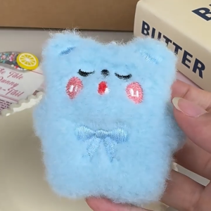 Gantungan Kunci Tas Hiasan Boneka Beruang dengan Bulu Lembut Berbunyi Boneka Fluffy Aksesoris Lucu Cute BRG