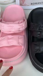 รองเท้าแตะพื้นหนา รองเท้าแตะใส่ได้สองแบบรูปแบบ [รุ่นJY82998] กันลื่น วัสดุ EVA แท้ รูปแบบสำคัญ เป็นไปตามตัวอย่าง