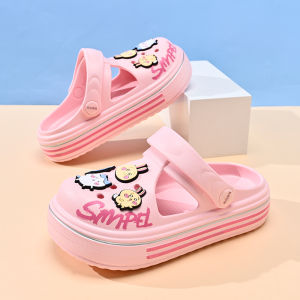 Cute Girls Sandals Childrens Flip Flops Anti-Slip Beach Shoes Summer New Style GiiKa Cartoon Design EVA Material Flat Heel